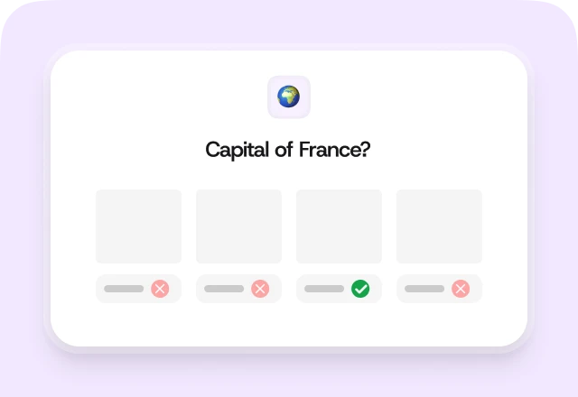 Quizell features card image